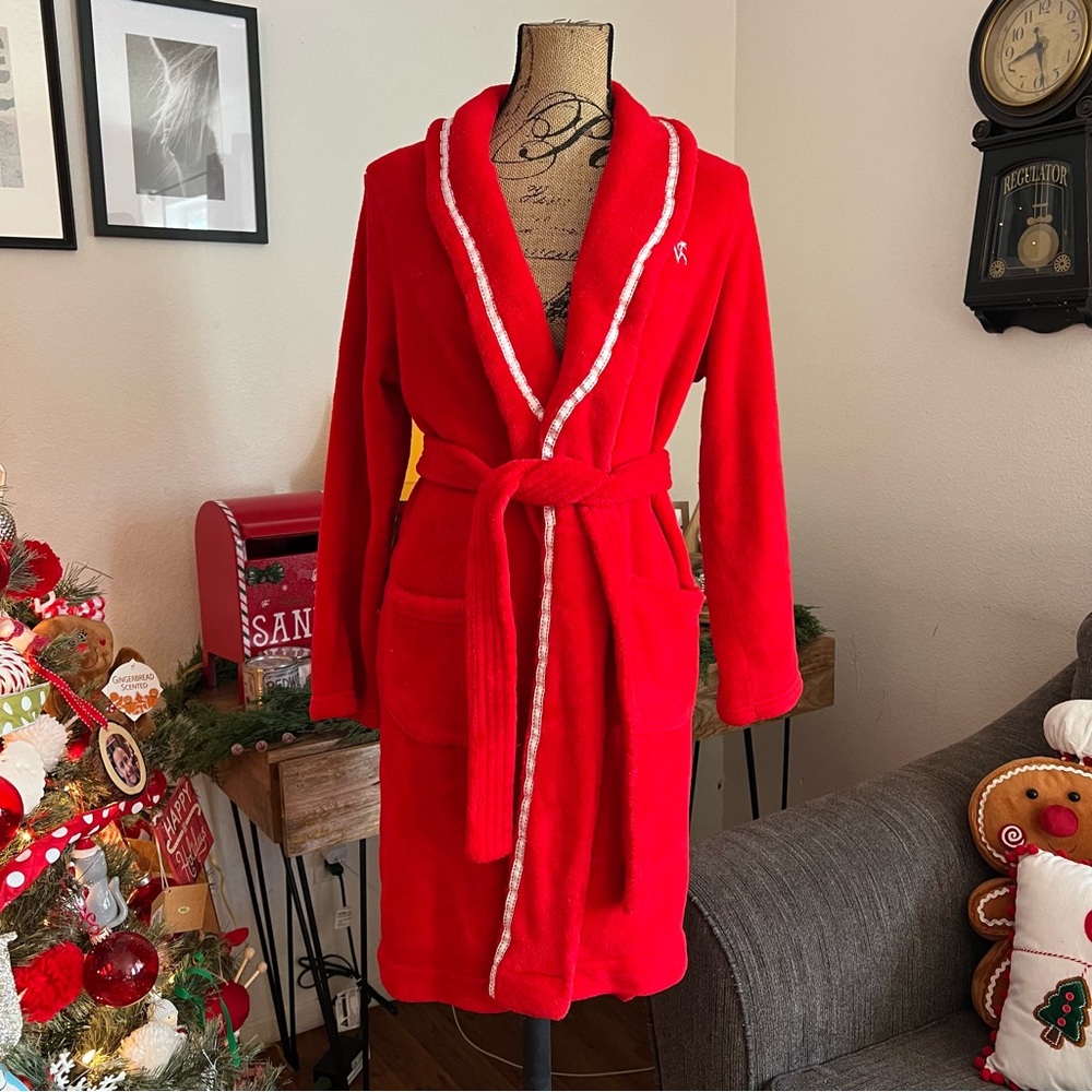 Victoria's Secret Red Plush Christmas Tobe Size medium